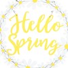 Hello Spring Hanging Daisy Wreath Decoration - Perfect for Welcoming