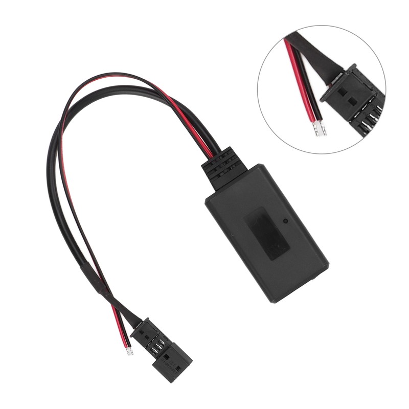 Car Bluetooth5.0 AUX Module 3Pin ABS Black Wearproof Replacement for