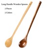 JUMXSRLE Wooden Spoon, 13 inch Extra Long Handle Wooden Cooking