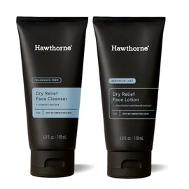 Hawthorne Kit Hidratante Cuidado Piel Masculina Facial Masculino Limpiador Loción Seca Sensible Natural Tóxico Parabenos Ftalatos