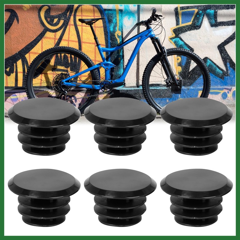 Motoforti 6pcs Bike Handlebar Bar Plastic End Plugs Caps Locking