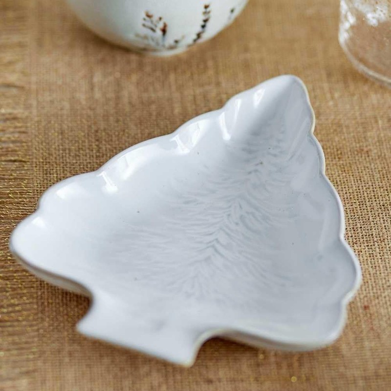 Bloomingville Serving Plate Winter Plate Christmas Tree Shape 22 x