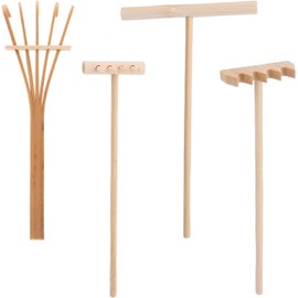 Mini Zen Garden Sand Rakes Set, 4 Pieces Tabletop Rock Garden Tools,Mini Sand Stamp Rakes,Zen Garden Bamboo Sand Rake Set,Tiny Zen Garden Rake Beach Zen Garden Rake Set