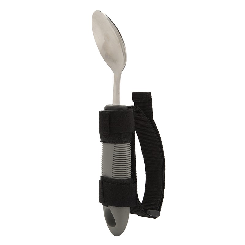 Strap Adaptive Scoop Stainless Steel Wavy Shape Handle Cuff Eating