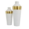 Deco 79 Metal Decorative Vase Centerpiece Vases with Gold Band,