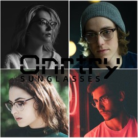 Blue Light Blocking Glasses for Women Men Classic Semi Rimless Fake Nerd Anti Blue Ray Computer Eyeglasses (Bright Black/Gold)