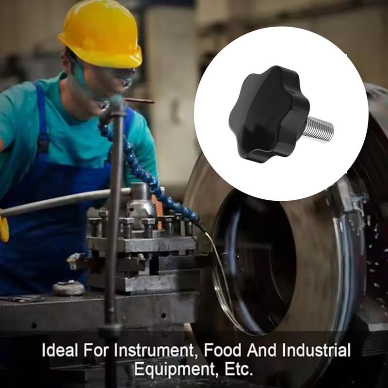 Aoktorkit 5Pcs Star Grip Knobs M6*20 Clamping Screw Knob Thread