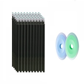 MROOFUL 50pcs/lot Erasable Gel Pen Refills 0.5mm Blue Black Red Ink Office School Erasable Pen Washable Handle Colored Erasable Ink Pens Writing Stationery (Black)