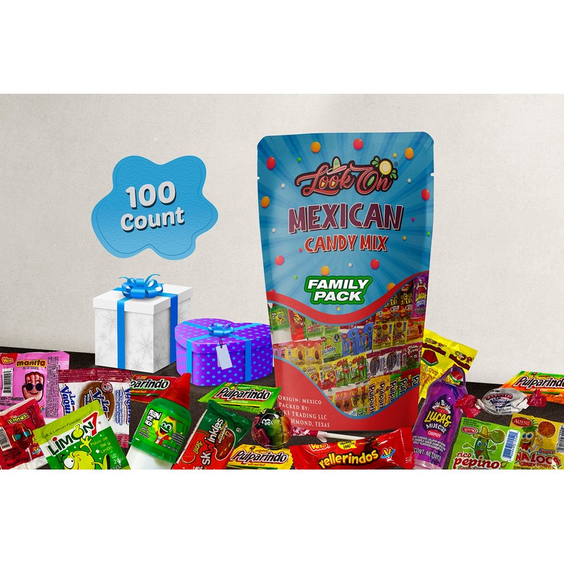 Mexican Candy Mix Bag Family Pack (100 Count) Sweet, Sour