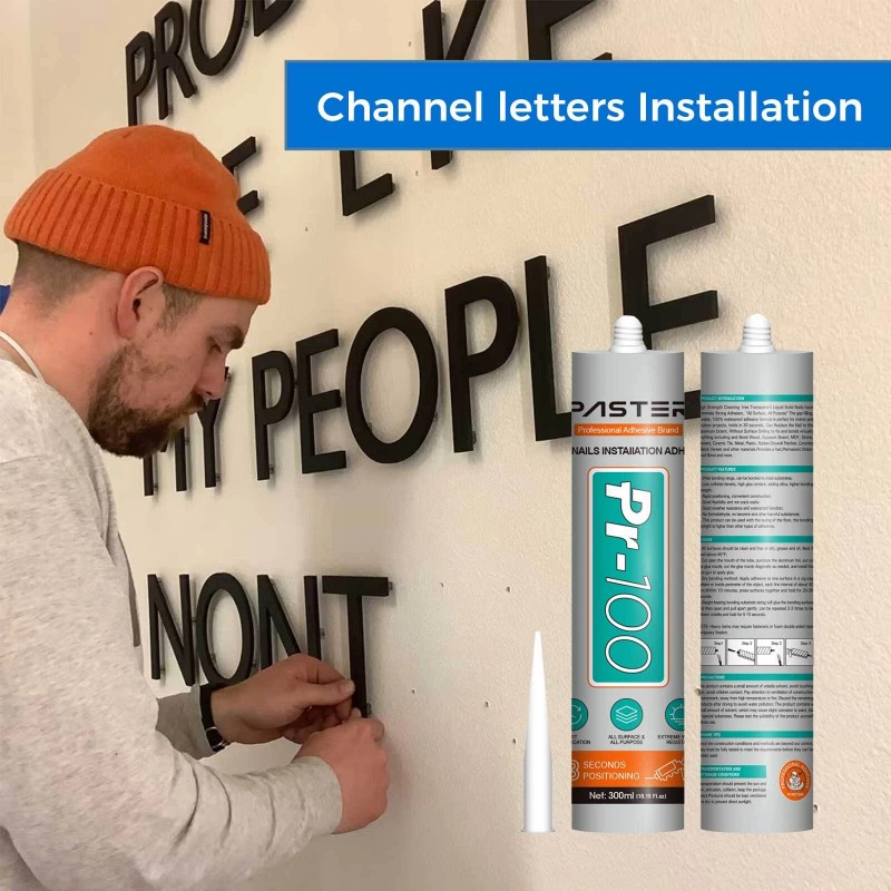 6pcs PR-100 Quick-drying Glue Installation Adhesives for Channel Letter 300ml/PC