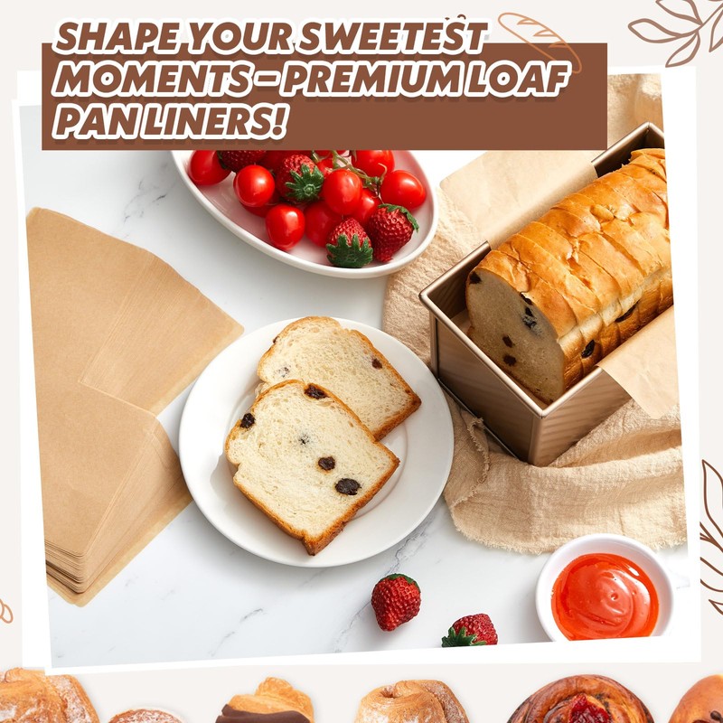 Feifeiya 150 Pcs Loaf Pan Liners for Baking Bread Pan