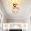 Mlihove Hallway Ceiling Lights Crystal Lighting, Gold Samll Chandelier Modern