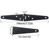 Heyous 2PCS 4 Inch Black Metal Heavy Duty Door Hinge