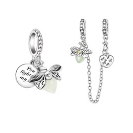 NUNUYAYA Women's Charm Pendant for Bracelet 925 Sterling Silver Graduation Family Flower Charms Beads Fits Bracelet Necklace Charm Pendant for European Bracelets for Women Girls, Silver