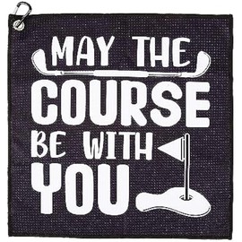 HFCOONY Golf Towel,Funny Golf Gifts For Men Husband Boyfriend Dad Golfers/Golf Fan,Novelty Golf Towels for Golf Bags With Clip,Birthday, Golf Accessories.Personalised Golf Ball Towel (Golf#3)