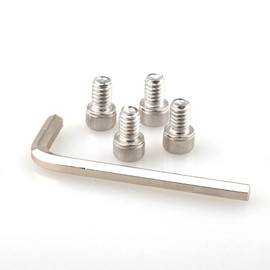 CAMVATE Mounting Screw 1/4" Screw Hex Socket Head 9.5mm Length Stainless Steel Base Plate Adapter (Silver)