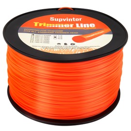 Supvintor 065 Trimmer Line, Trimmer String 065, Weed Eater String 065, Weed Wacker String 065, 0.065Inch-2000ft-3lb Commercial Grade Round String Trimmer Line Fits Most String Trimmer, Orange