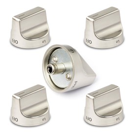 5 Pcs W11239985 W10850015 Stove Control Knob Compatible with Whirlpool WFG550S0HZ0, WFG550S0LV1, WFG525S0HV1, WFG535S0JV0, WFG550S0HV0, WFG525S0JZ0, Gas Range knobs Replace W11032553 Control Knob