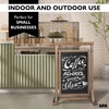 Ilyapa Rustic Double Sided Swinging Chalkboard Sidewalk Sign - Barnwood