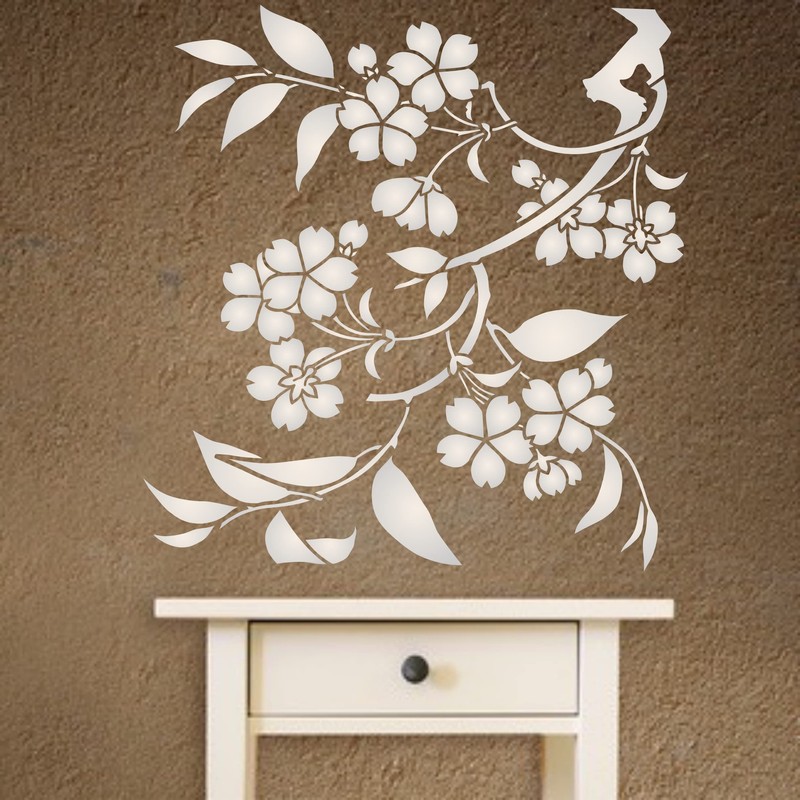 Cherry Blossom Stencil 6.5 x 6 Inch (S) - Japanese