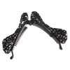 VINGTAINE H-185-BK- Animal Pattern Ribbon Banana Clip, M, Easy Bundle,