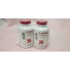 up &up Lot 2 L-lysine 1000 Mg 200 Tablets, Exp 08/2025, NEW & SEALED