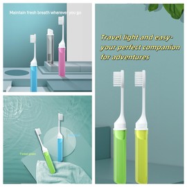 BechKCpro Travel Toothbrush Set - 5 Pieces Mini Soft Portable Toothbrush with Independent Packaging Perfect for Travel, Camping, and Home Use (5 Pack, Matte Colors)