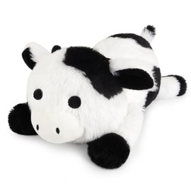 Leokawin Weighted Stuffed Animals,10 inch Weighted Cow Stuffed Animals,Cute Cow Plushie Dolls Plush Pillow Birthday Gifts for Kids Boys Girls