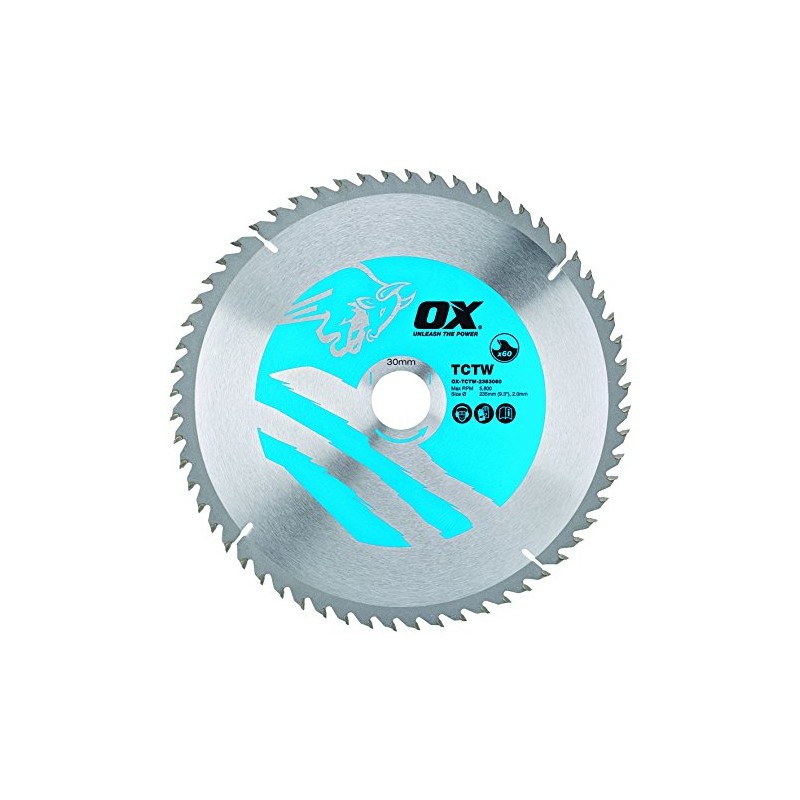 OX Wood Cutting Circular Saw Blade 235/30mm, 60 Teeth ATB