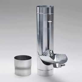 Florantia Downpipe flap zinc with sieve DN 76 including adapter rainwater flap rain pipe flap for filling rain barrels, rain barrels and smaller rainwater tanks.