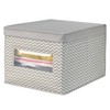 mDesign Fabric Basket with Lid - The Ideal Fabric Storage