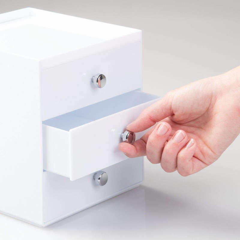 InterDesign 3-Drawer Stacking Organiser, White