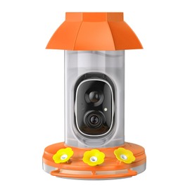 Hummingbird Feeder with Camera Solar Powered, AI Identify Bird Species, Ant Moat/Bee Proof, Hummingbird Cam Watching Live Video, Instant Notifications, Ideal Present for Bird Lovers