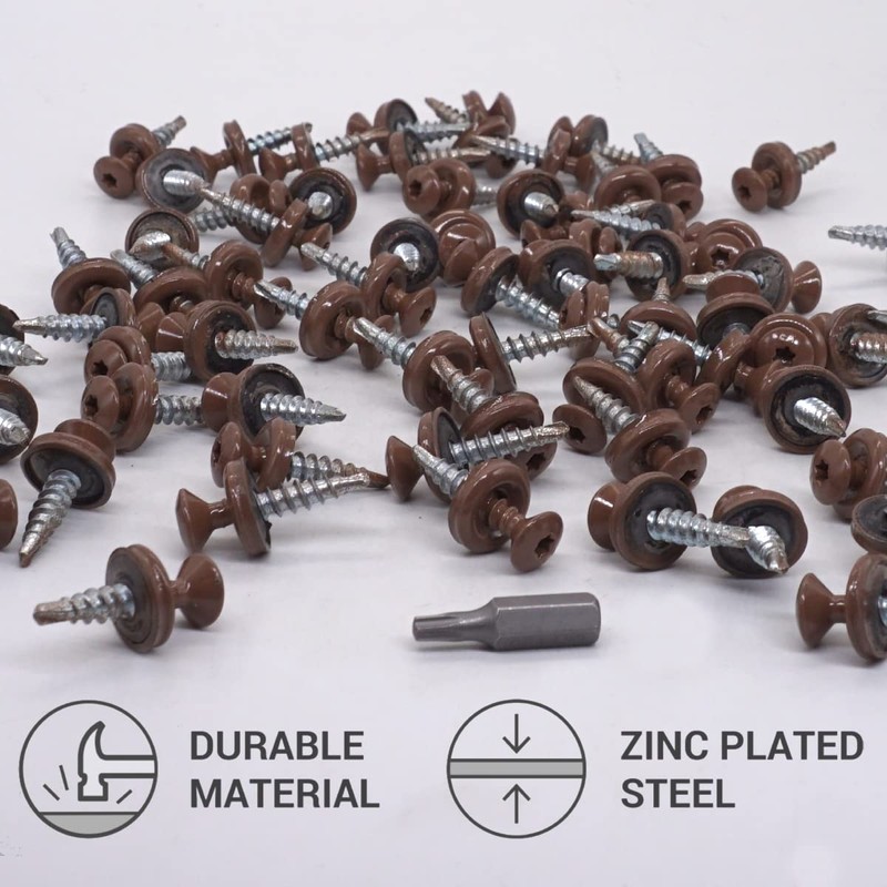SKIR'CO Pack of 40 Roofing Screws 4.8 x 28 mm