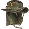 Mil-Tec Teesar British Boonie Hat with Neck Flap Ripstop Woodland