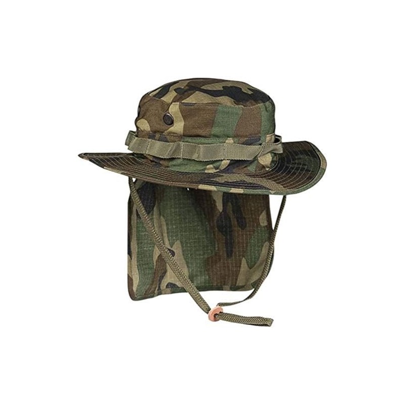 Mil-Tec Teesar British Boonie Hat with Neck Flap Ripstop Woodland