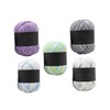 Ciieeo 5rolls Gradient Cotton Yarn Knitting and Crochet Thread for