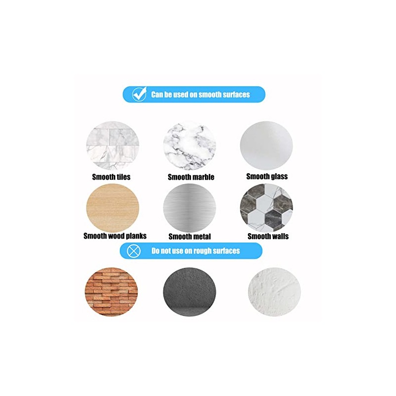 AccEncyc 6 Pcs Strong Thickened Sucker Suction Cup Clear PVC