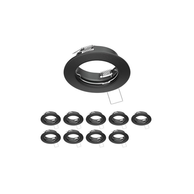 ledscom.de Fere Ceiling Mounting Frame Round Matte Black Pack of