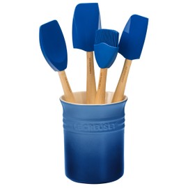 Le Creuset Silicone Craft Series Utensil Set with Stoneware Crock, 5 pc., Marseille