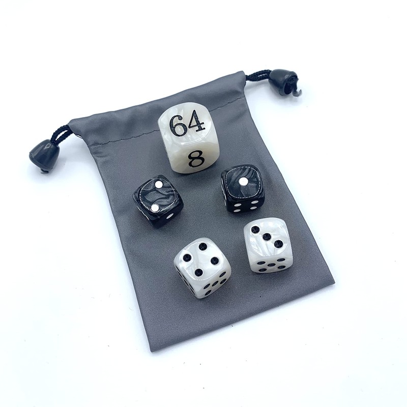 Luck Lab Backgammon Pearl Dice Set - 22 mm Doubling