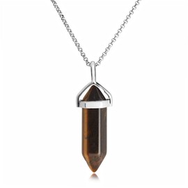 Philip Jones Tiger's Eye Genuine Gemstone Necklace