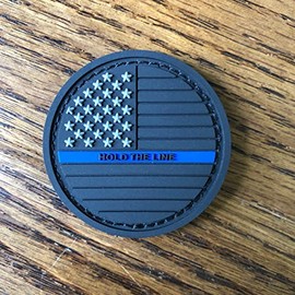 Hold The Line PVC Morale Patch - Police, Thin Blue Line