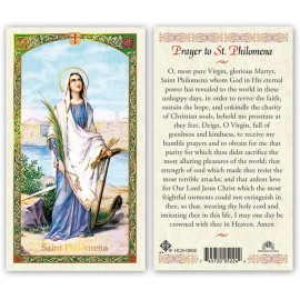 Prayer to Saint Philomena Laminated Prayer Cards - Pack of 25- English
