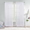 Megachest a pair of sheer Iris stripe pattern voile curtain