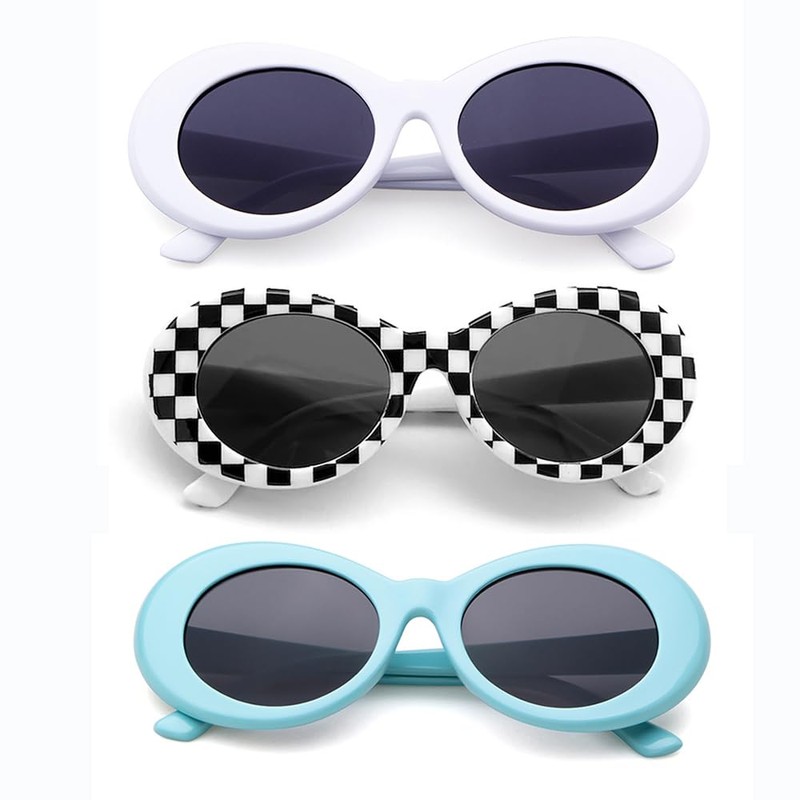 Clout Goggles Oval Bold Retro Mod Kurt Cobain Sunglasses Clout