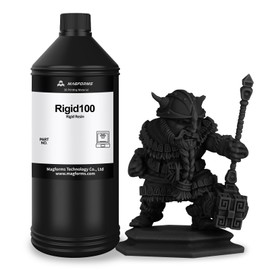 MAGFORMS Rigid100 3D Printer Functional Resin with High Stiffness & Strength Engineering-Like Not Brittle 405nm UV-Curing Resin for LCD DLP 3D Printing (Black, 1000g)
