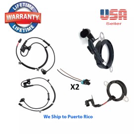 C-HORSE 4 ABS Speed Sensor Front Rear Right & Left & Connector Fit Kia Sorento 11-12 AWD