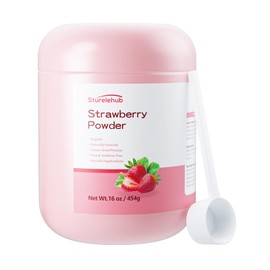 Strawberry Powder, Organic Strawberry Powder, 16oz / 454g, Natural Freeze-Dried, No Additives, for Drinks and Cakes