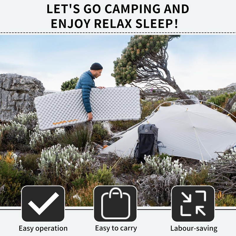 Naturehike Camping Sleeping Mat Ultralight Inflatable Air Mattress Waterproof Durable
